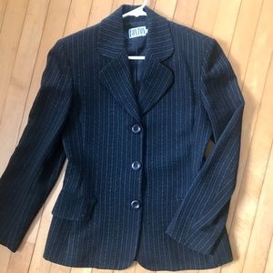 Black/White Striped Blazer/Jacket